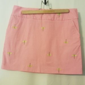 J. Crew Skirt Pink Dragonfly Skirt SZ 8